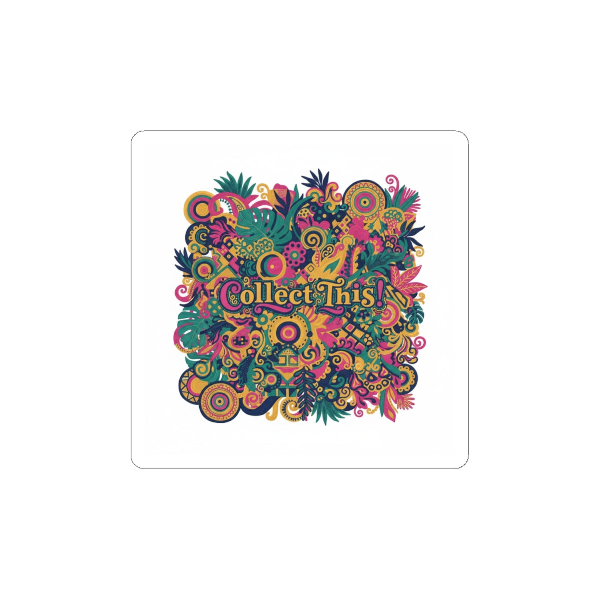 Collect This! Maximalist Floral Collage Sticker | Kiss-Cut, Boho Pattern