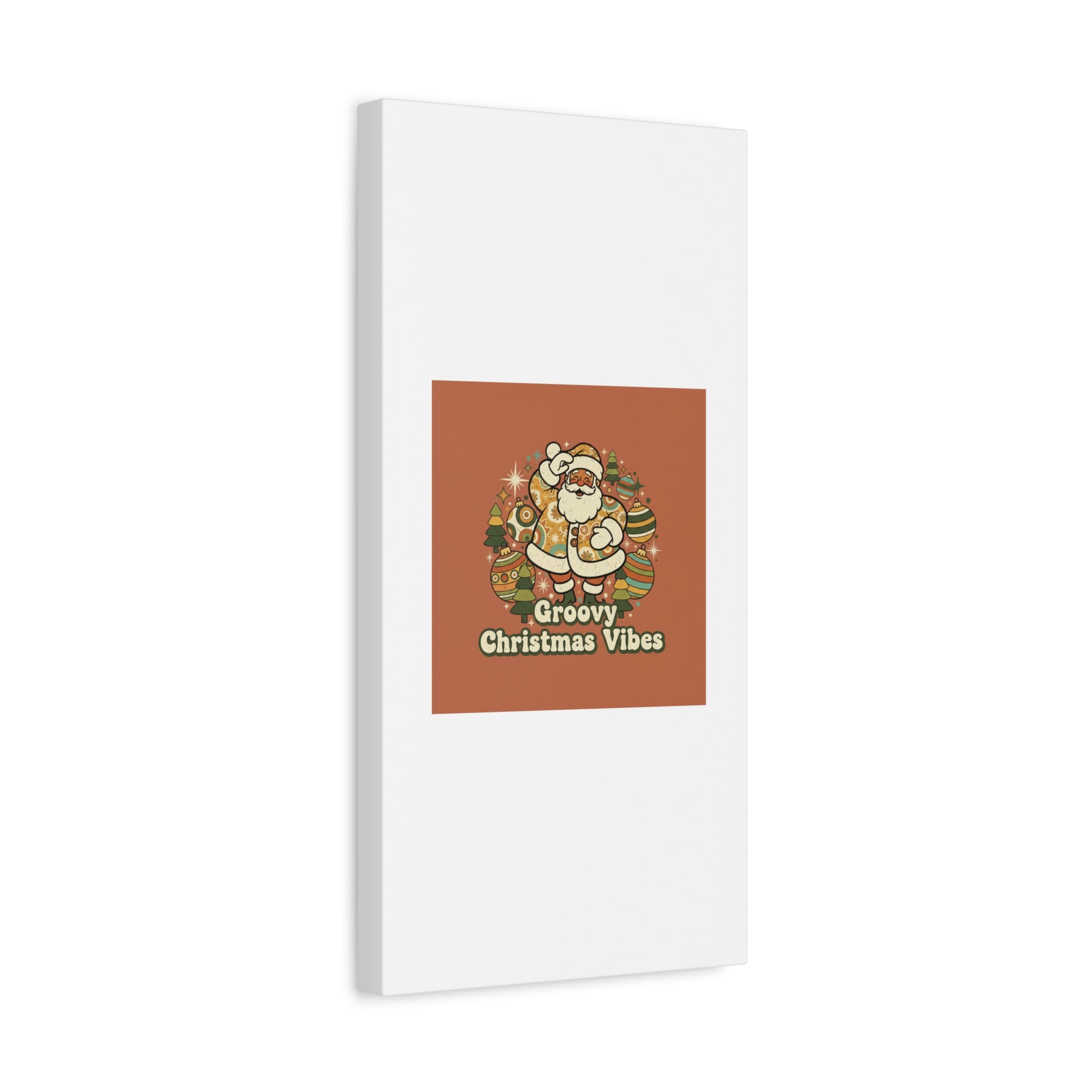 Groovy Christmas Vibes Canvas | 1970s Retro Holiday Art, Vintage Noel
