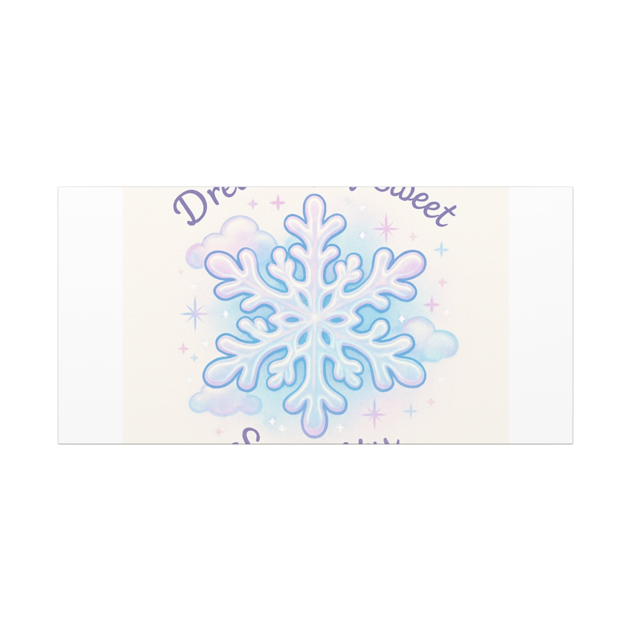 Canvas Wall Art - "Dreaming of Sweet Serenity" Snowflake Illustration
