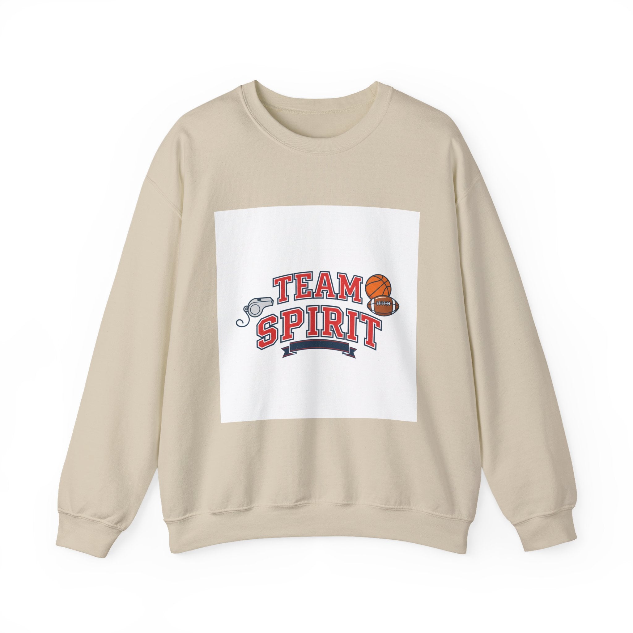 Team Spirit Crewneck Sweatshirt | Varsity/Collegiate, Athletic Block Letter