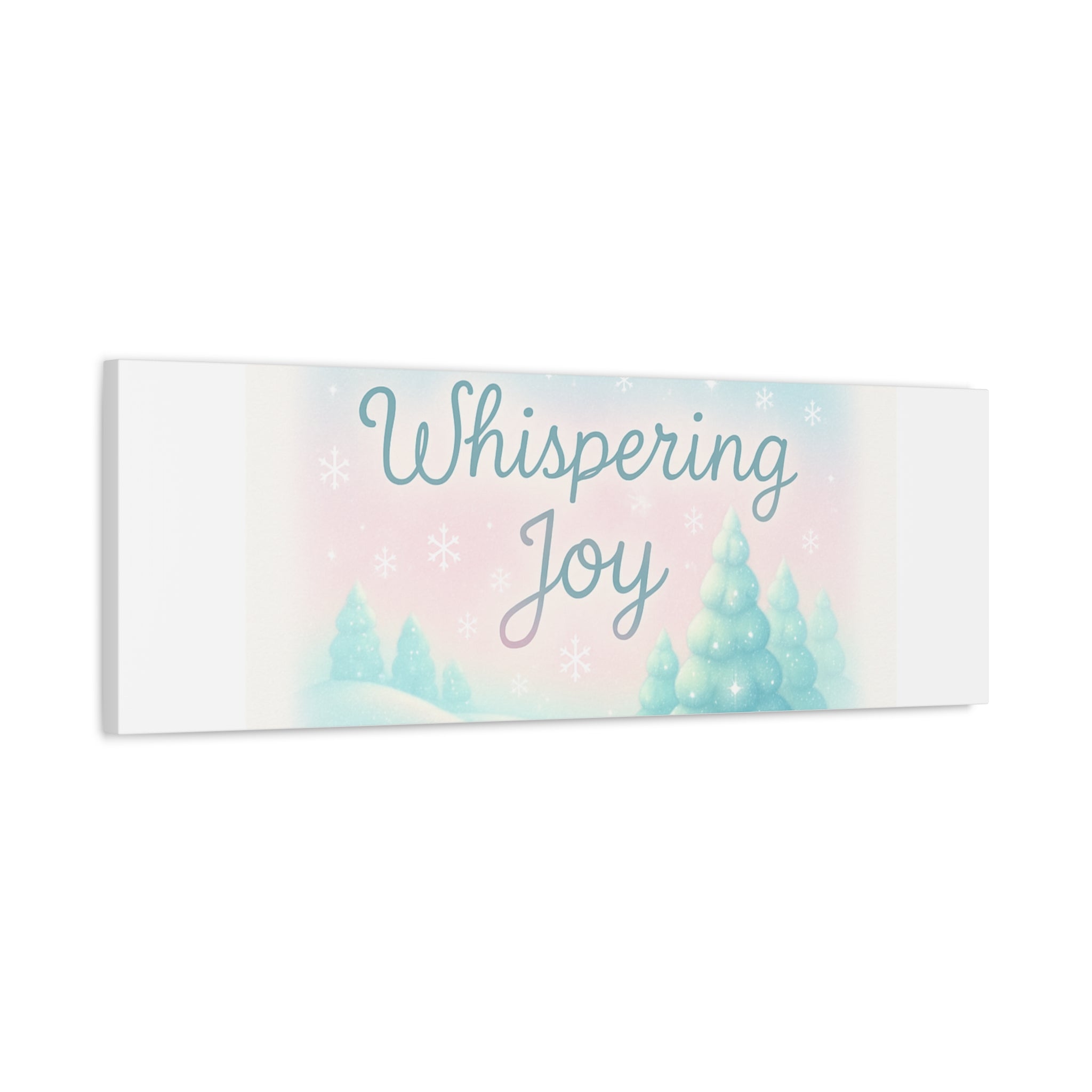 Canvas Wall Art — "Whispering Joy" Pastel Winter Landscape