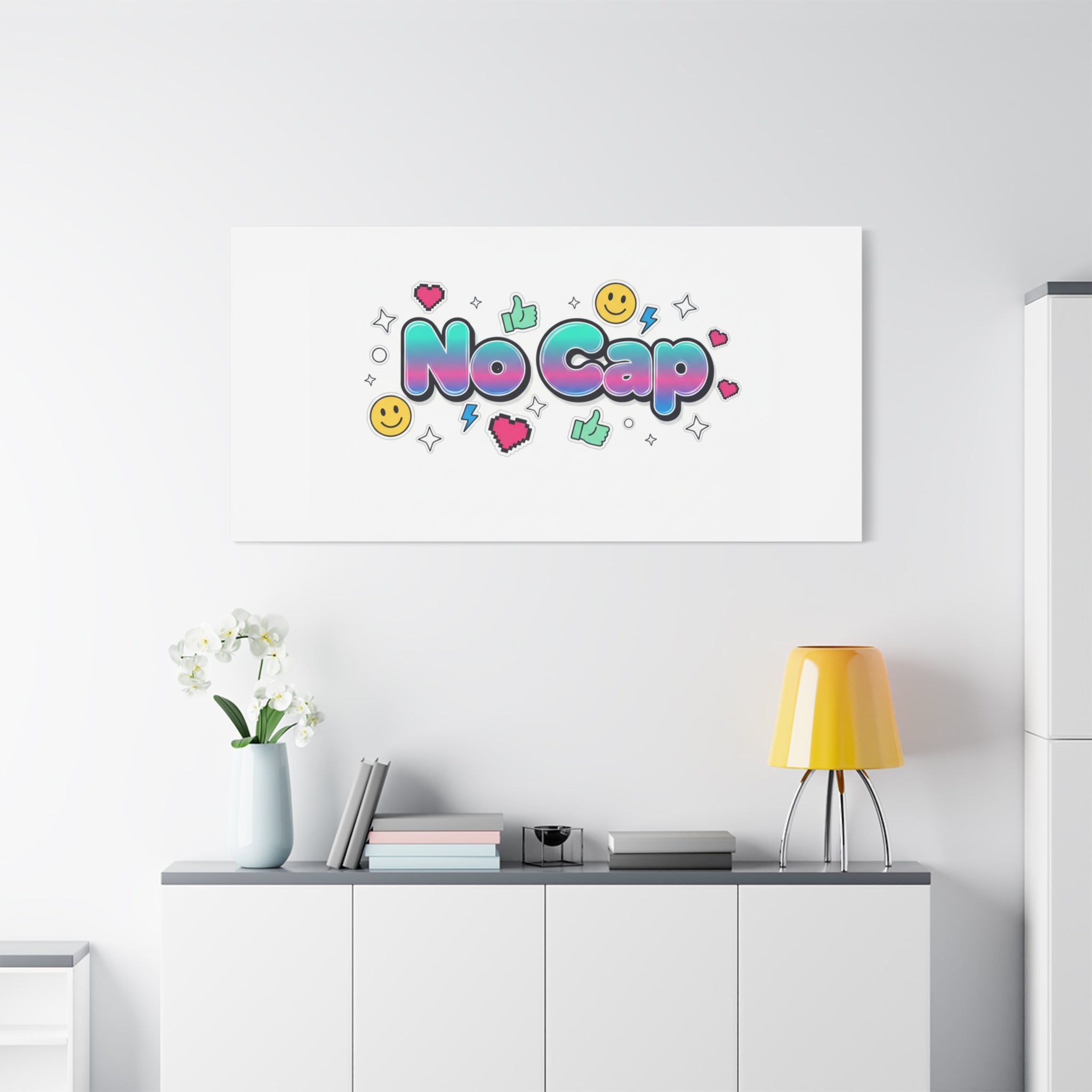 No Cap Canvas | Gen-Z Slang, Internet Lingo Wall Art
