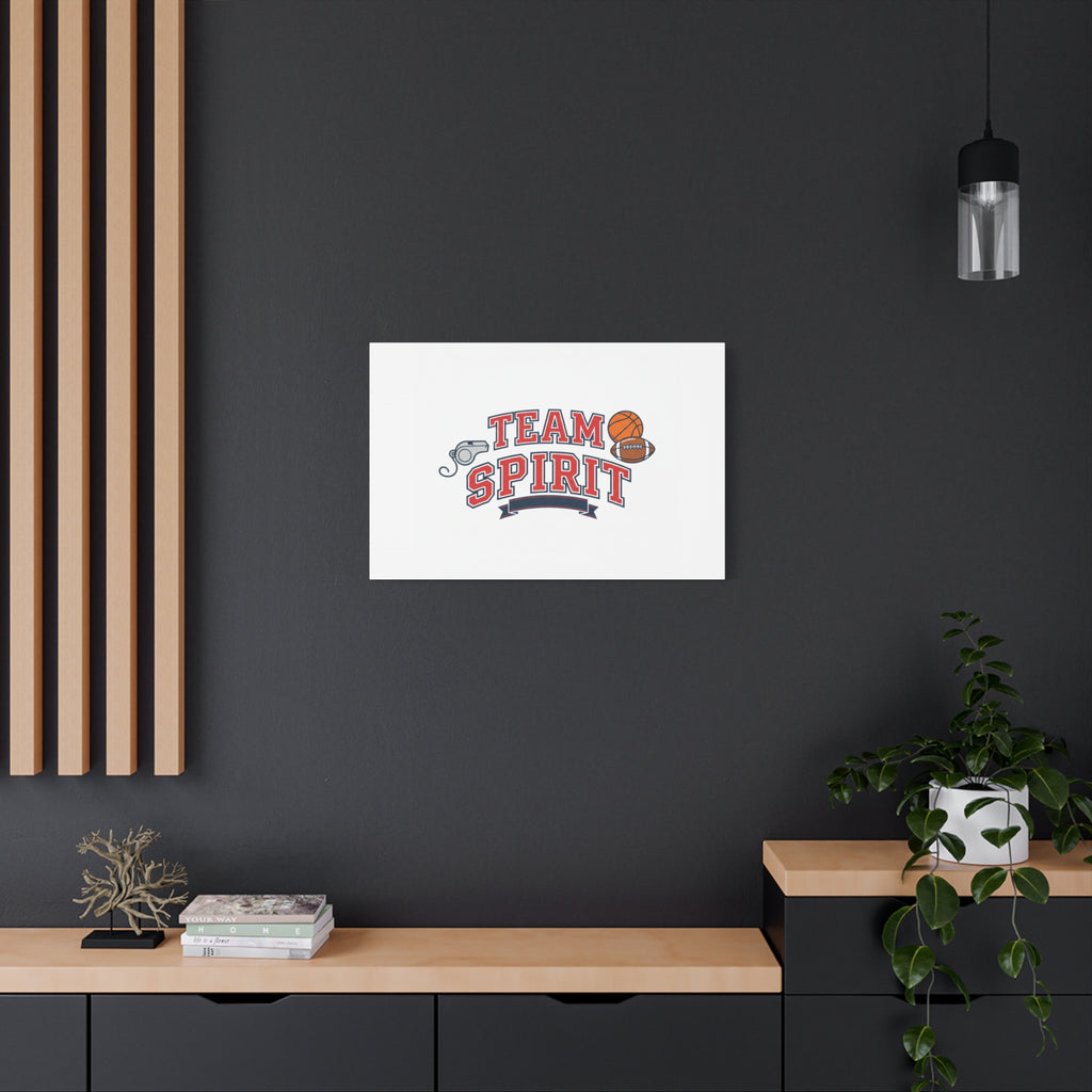Team Spirit varsity crest Canvas
