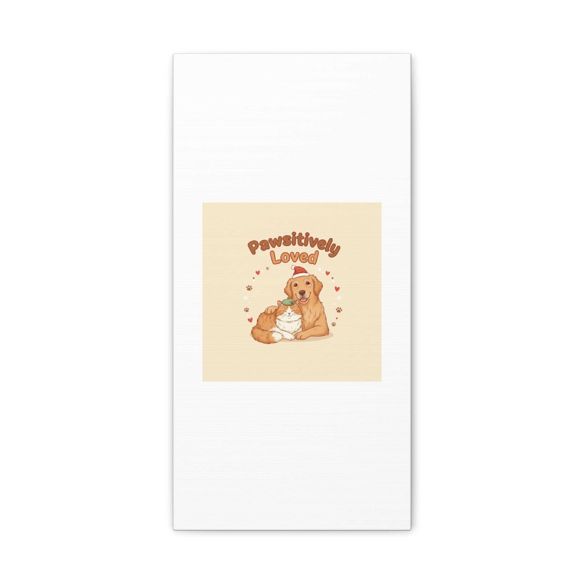 Pawsitively Loved Canvas, Pet Holiday Wall Art | Senior Dog Christmas Decor