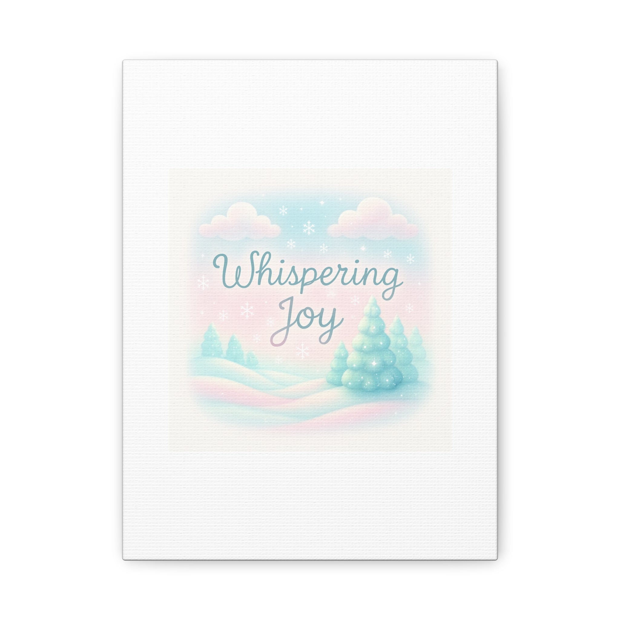 Canvas Wall Art — "Whispering Joy" Pastel Winter Landscape