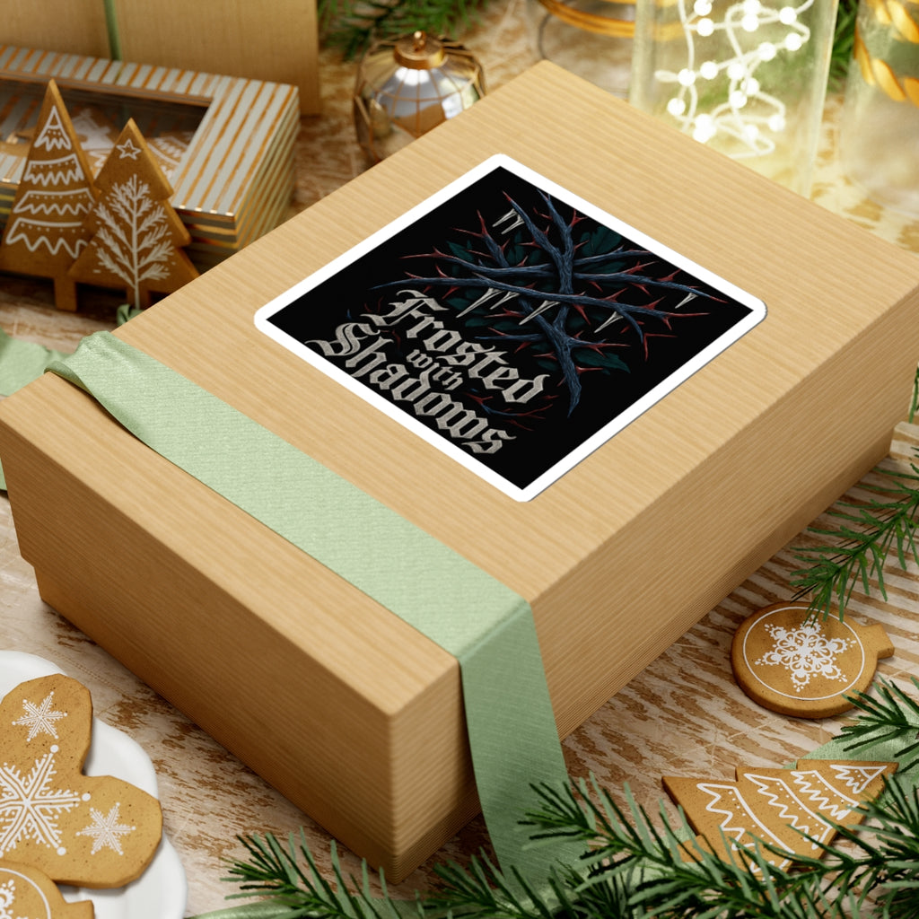 Sticker — "Frosted with Shadows" Gothic Thorns Kiss-Cut Sticker