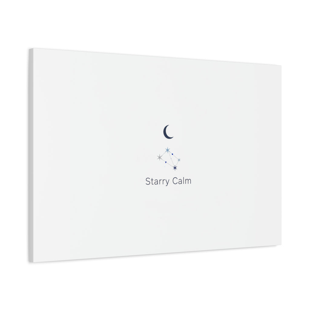 Starry Calm Moon & Constellation Canvas, minimal astrology art print