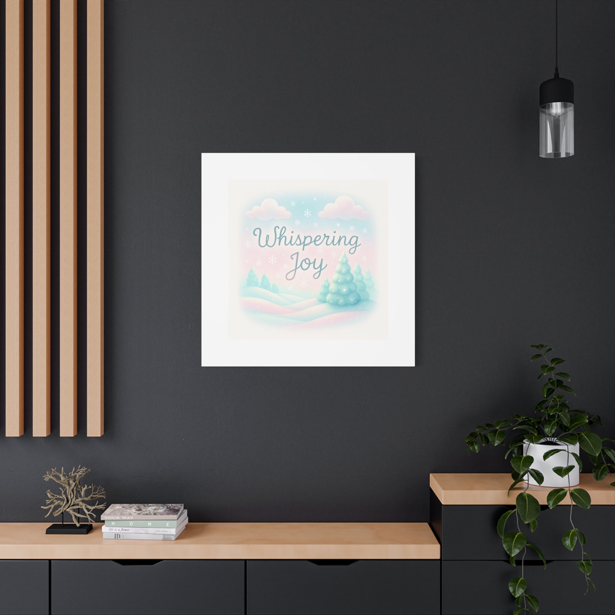 Canvas Wall Art — "Whispering Joy" Pastel Winter Landscape