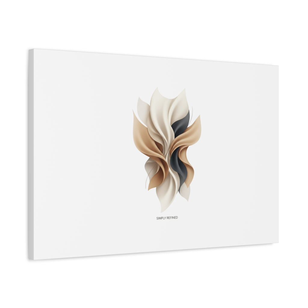 Neutral Abstract Bloom Canvas, Matte Stretched Canvas | Quiet Luxury, Minimalist Wall Art