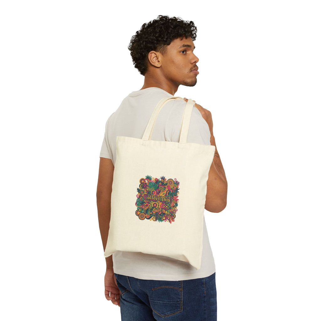 Bold Floral Collage Tote | Maximalist Pattern, Boho Collage Print
