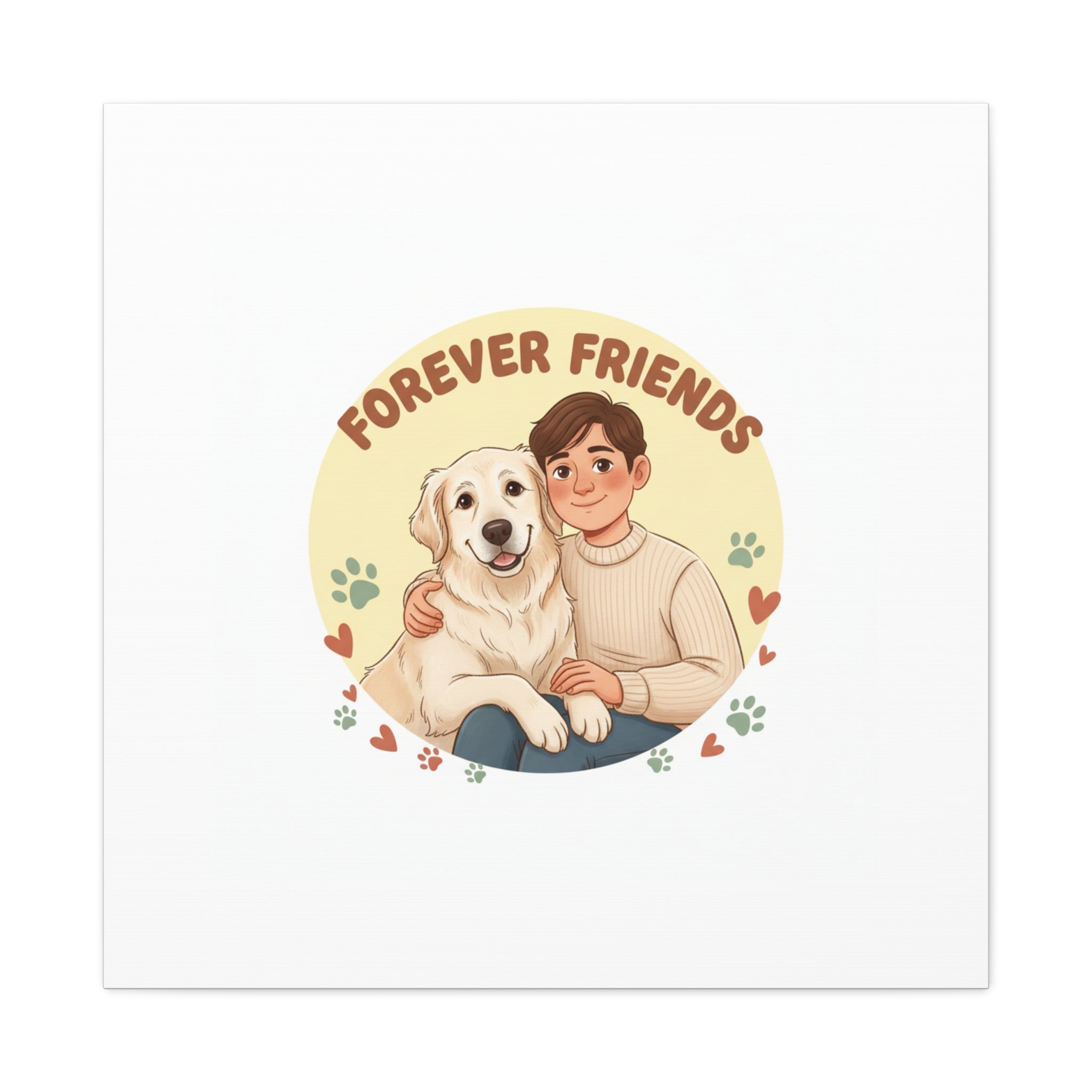Forever Friends Dog Wall Art, Pet Canvas, Senior Dog Print | Pet-Centric Holiday