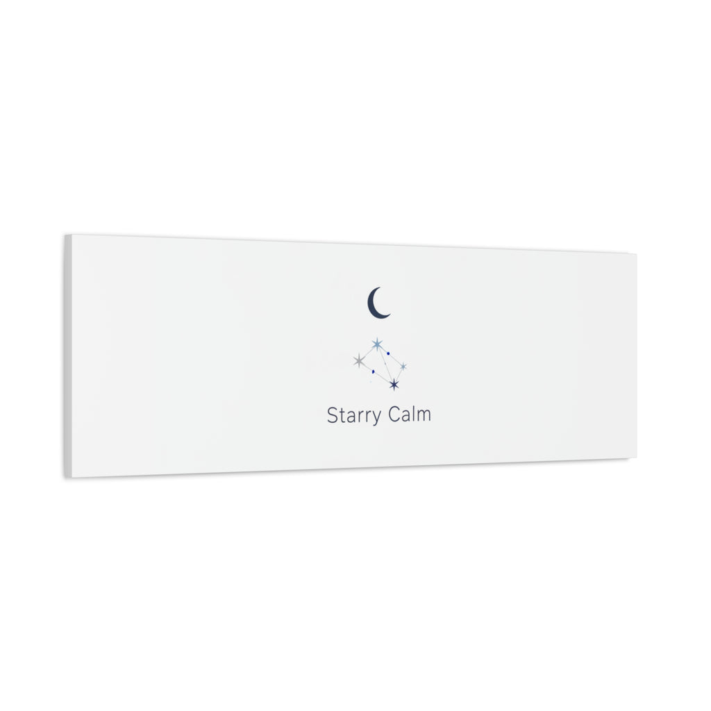 Starry Calm Moon & Constellation Canvas, minimal astrology art print