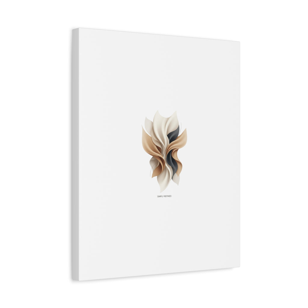 Neutral Abstract Bloom Canvas, Matte Stretched Canvas | Quiet Luxury, Minimalist Wall Art