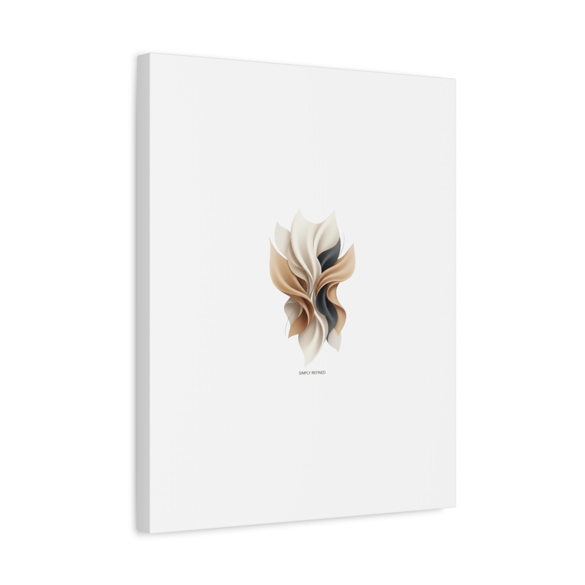 Neutral Abstract Bloom Canvas, Matte Stretched Canvas | Quiet Luxury, Minimalist Wall Art