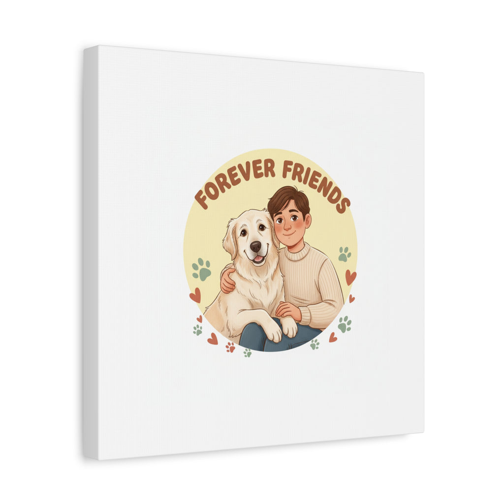 Forever Friends Dog Wall Art, Pet Canvas, Senior Dog Print | Pet-Centric Holiday