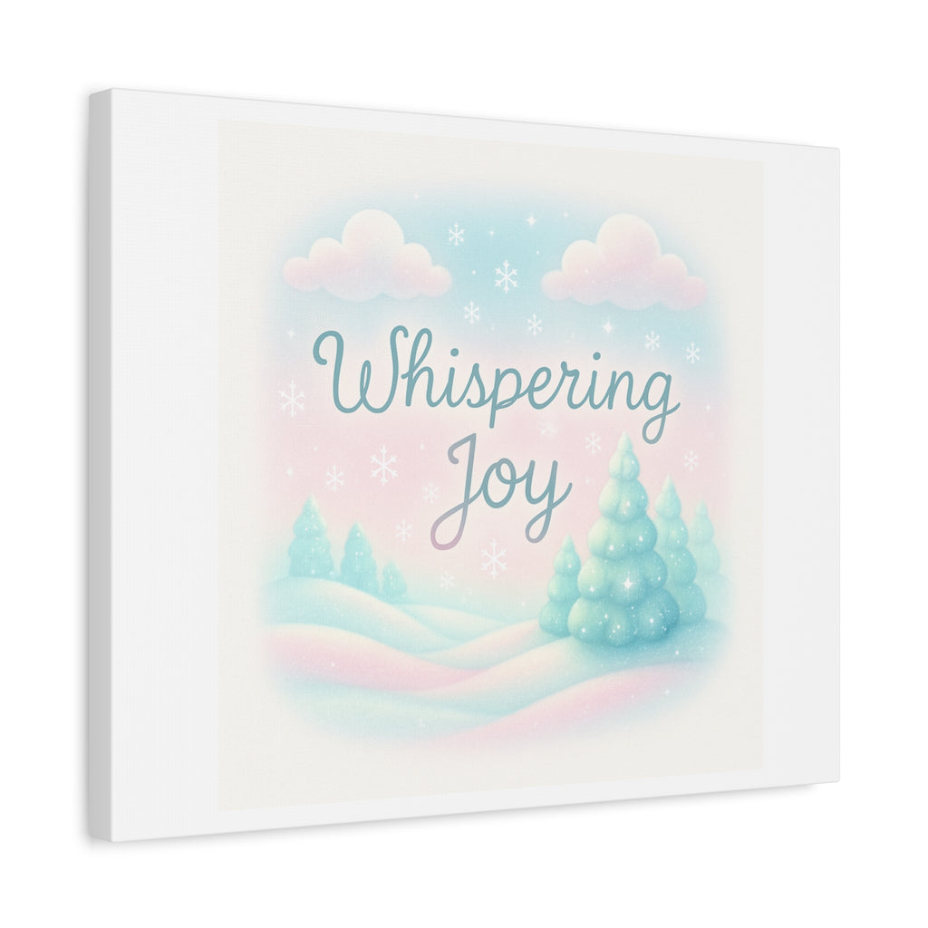 Canvas Wall Art — "Whispering Joy" Pastel Winter Landscape