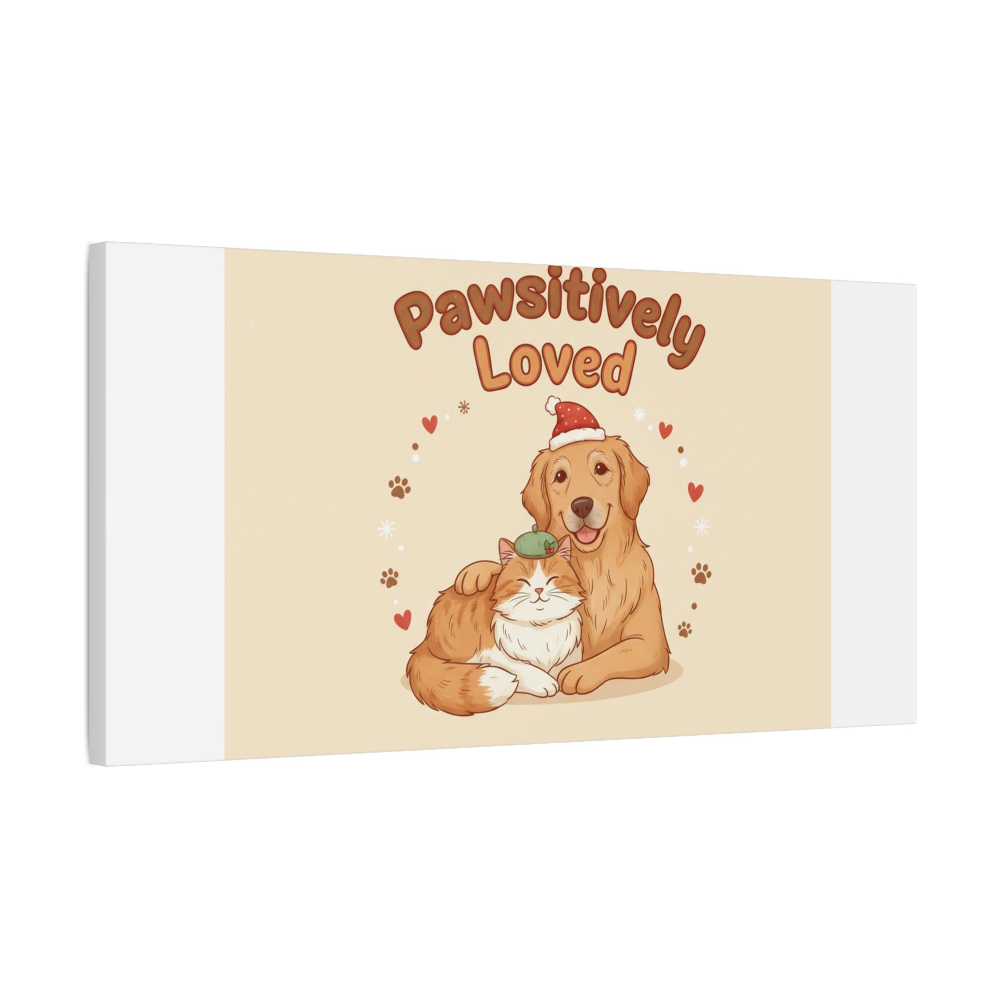 Pawsitively Loved Canvas, Pet Holiday Wall Art | Senior Dog Christmas Decor