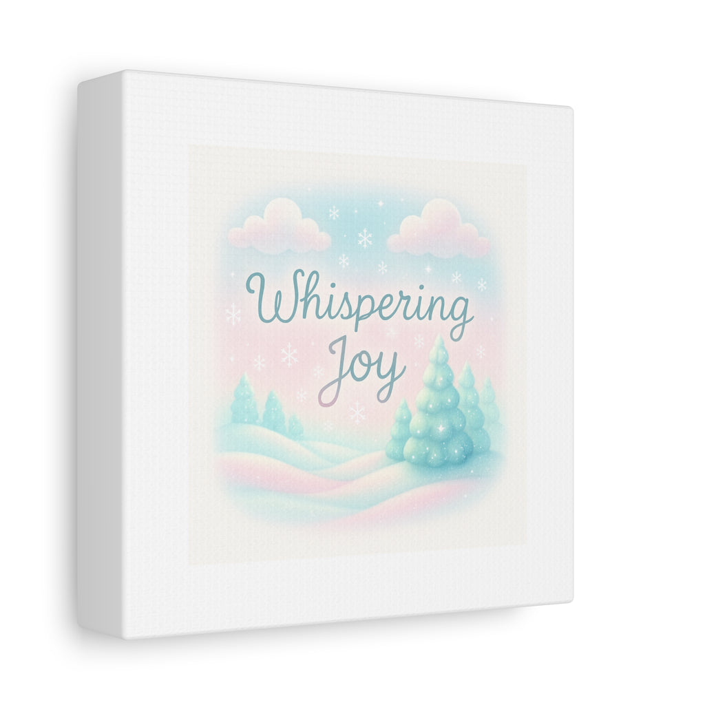 Canvas Wall Art — "Whispering Joy" Pastel Winter Landscape