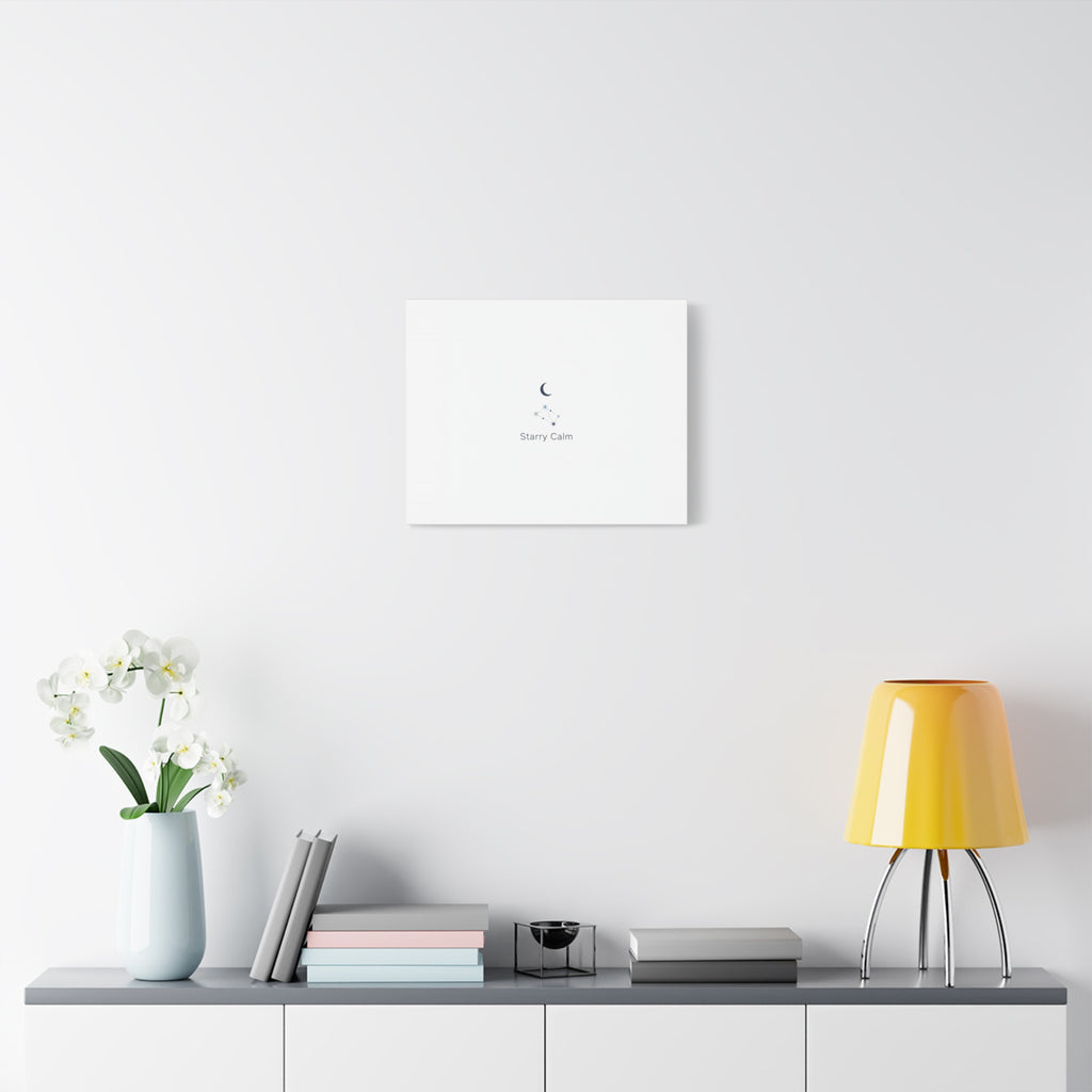 Starry Calm Moon & Constellation Canvas, minimal astrology art print
