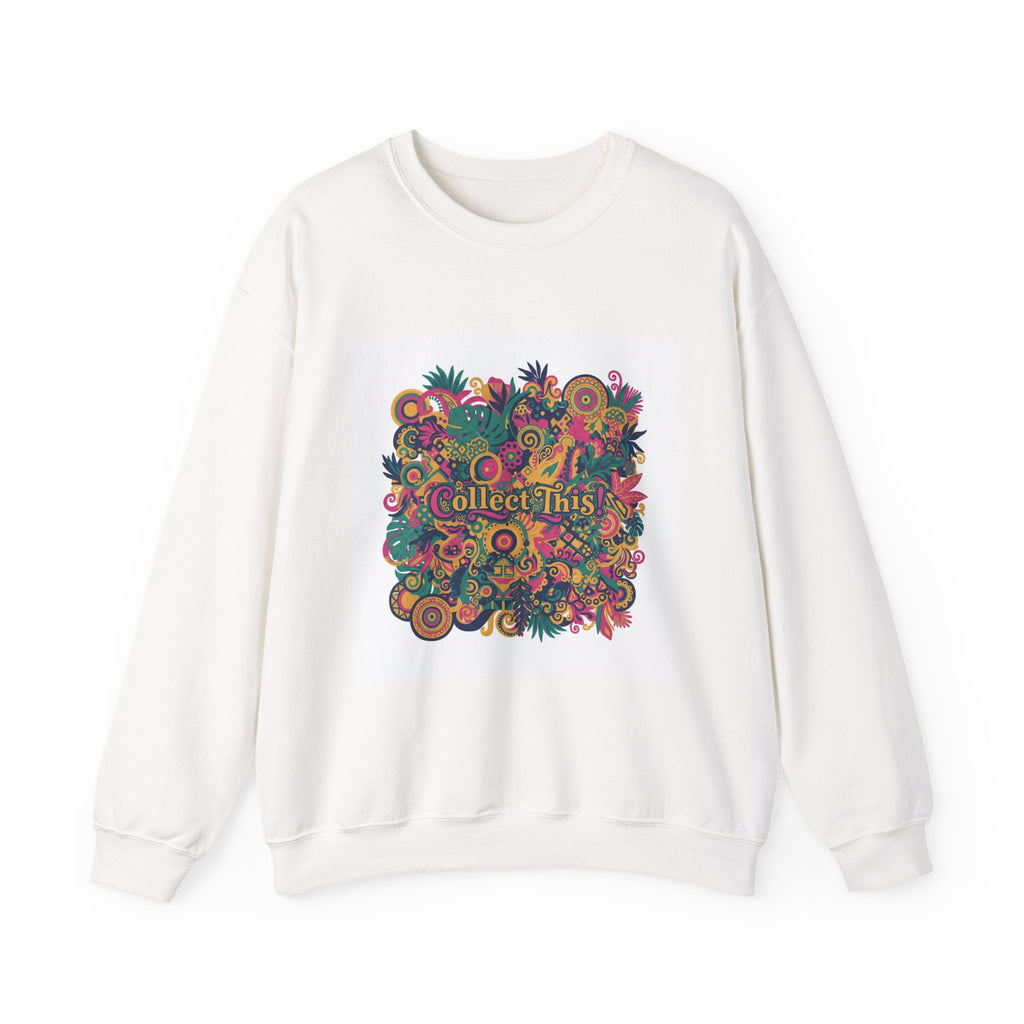 Collect This floral collage Sweatshirt | Maximalist boho collage, bold floral stripes