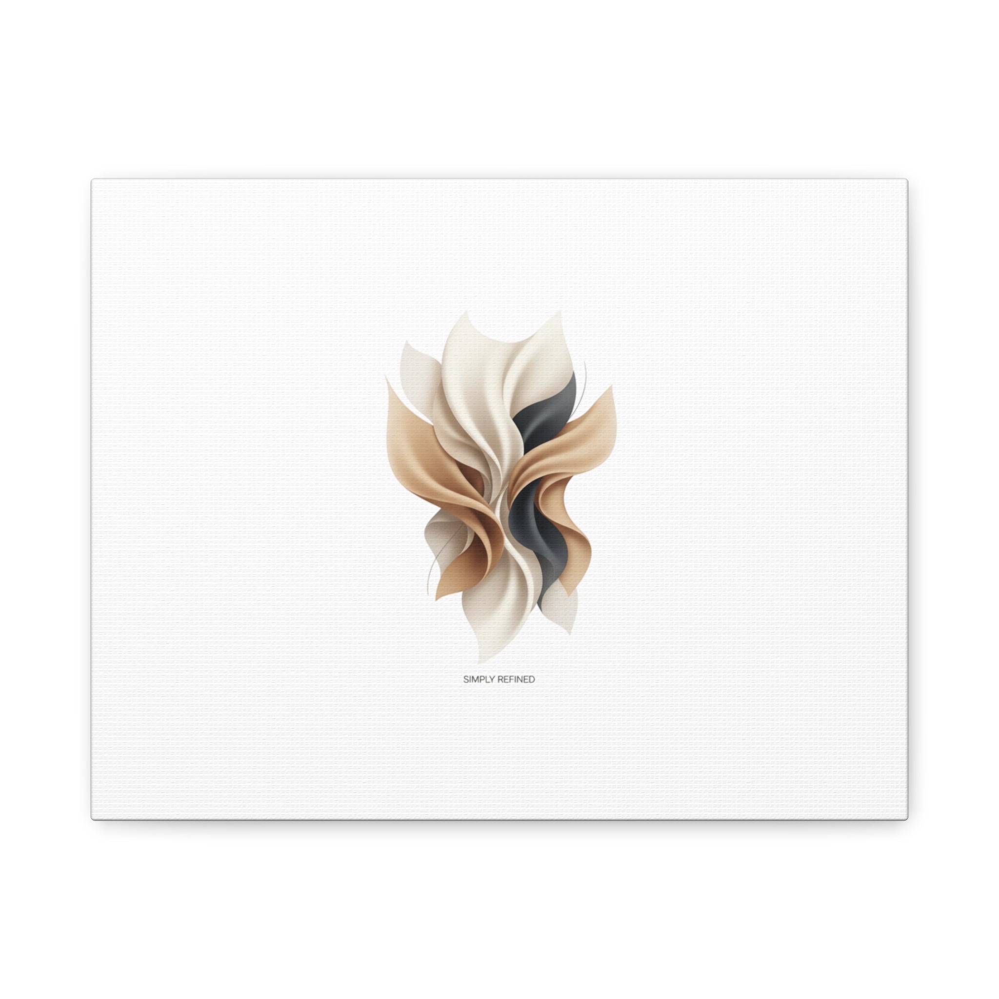 Neutral Abstract Bloom Canvas, Matte Stretched Canvas | Quiet Luxury, Minimalist Wall Art