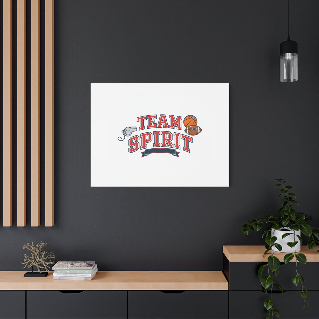 Team Spirit varsity crest Canvas