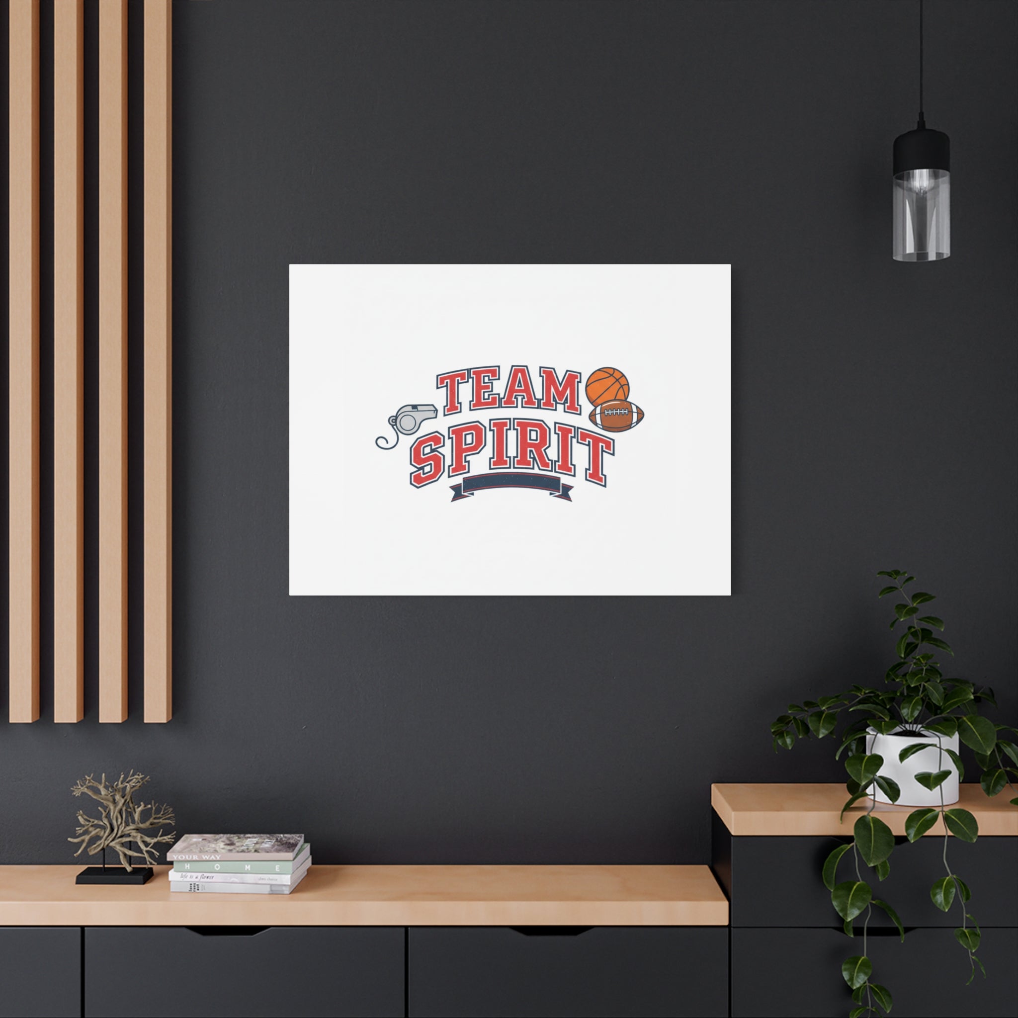 Team Spirit varsity crest Canvas