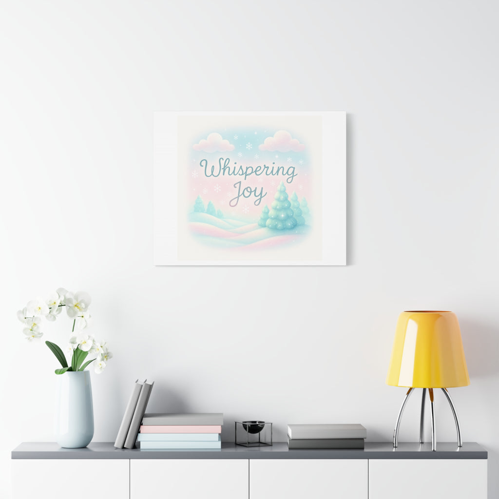 Canvas Wall Art — "Whispering Joy" Pastel Winter Landscape