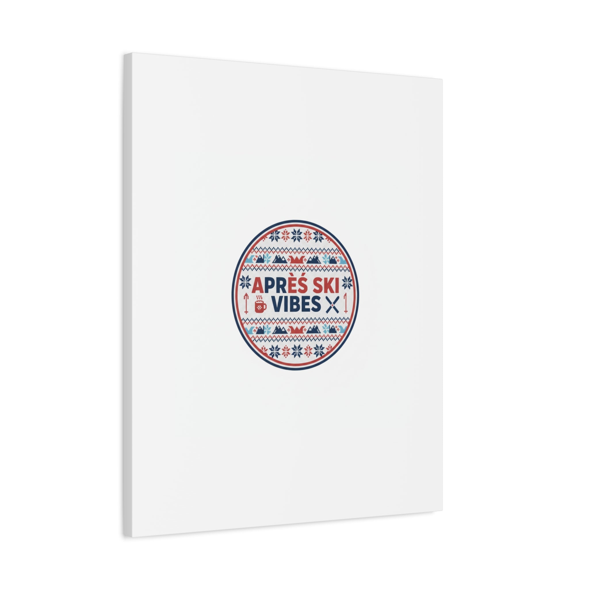 Après Ski Vibes Canvas, Fair Isle Ski Lodge Wall Art | Mountain Chalet Decor