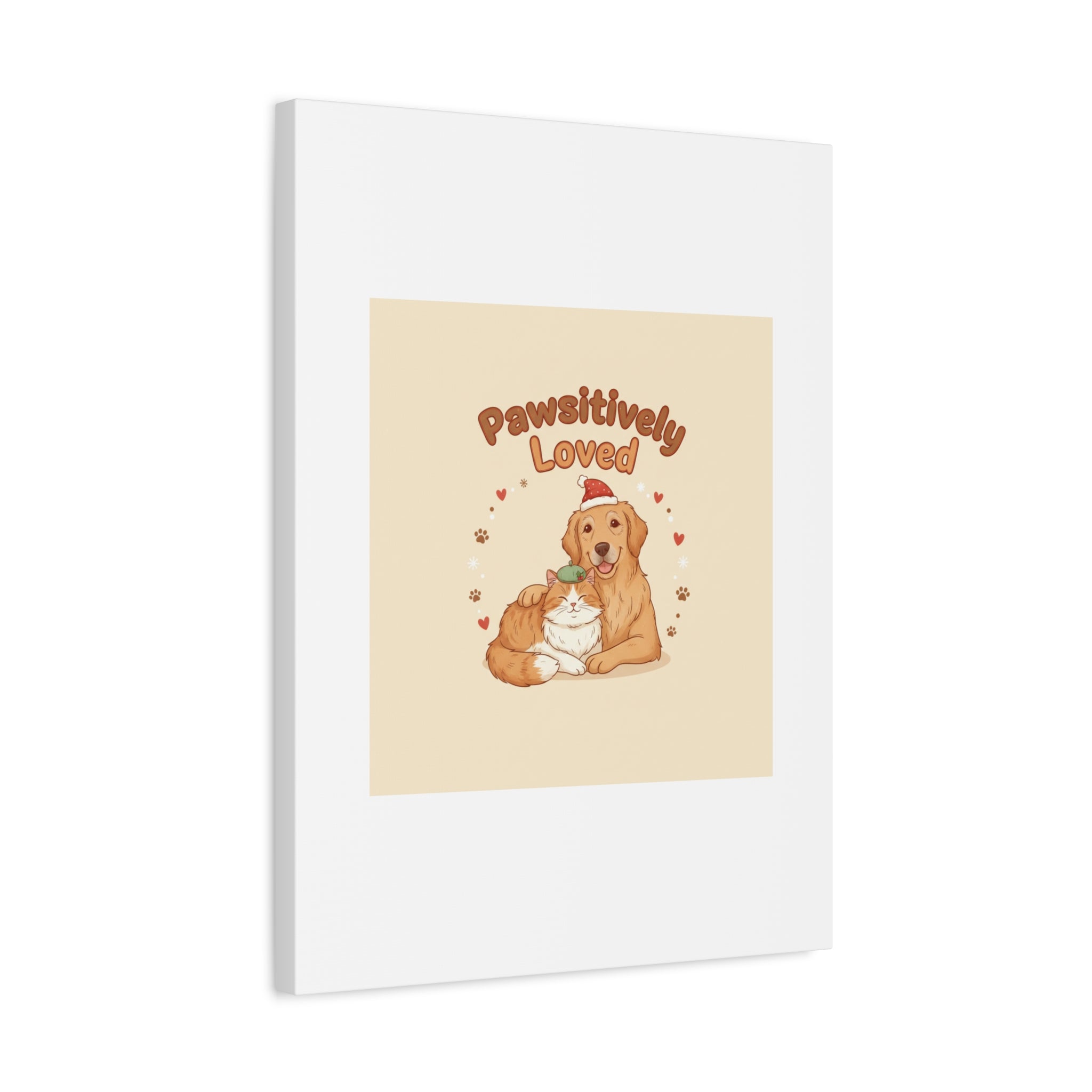 Pawsitively Loved Canvas, Pet Holiday Wall Art | Senior Dog Christmas Decor