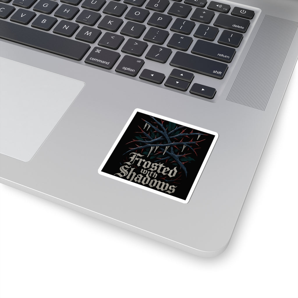Sticker — "Frosted with Shadows" Gothic Thorns Kiss-Cut Sticker