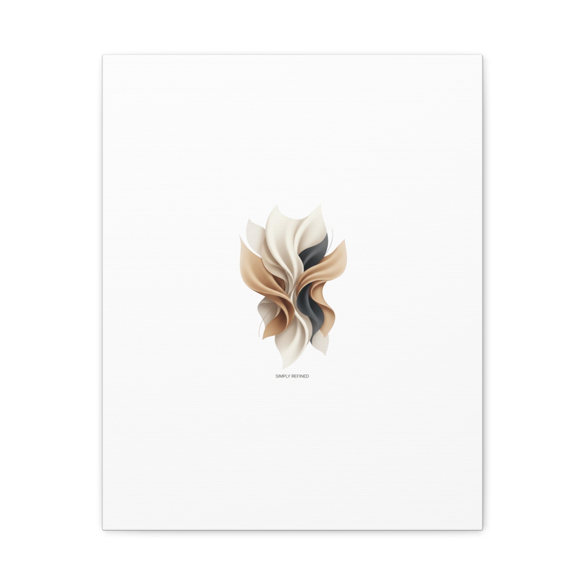 Neutral Abstract Bloom Canvas, Matte Stretched Canvas | Quiet Luxury, Minimalist Wall Art