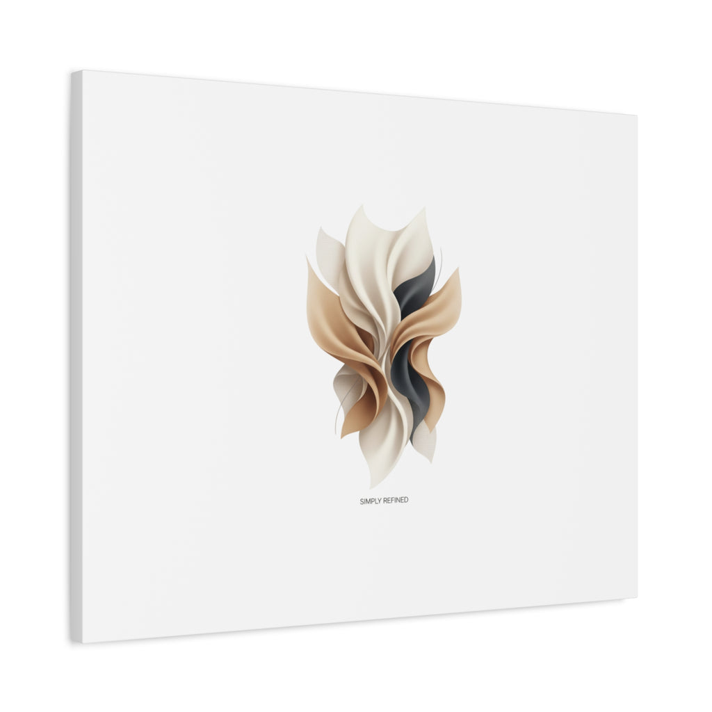 Neutral Abstract Bloom Canvas, Matte Stretched Canvas | Quiet Luxury, Minimalist Wall Art