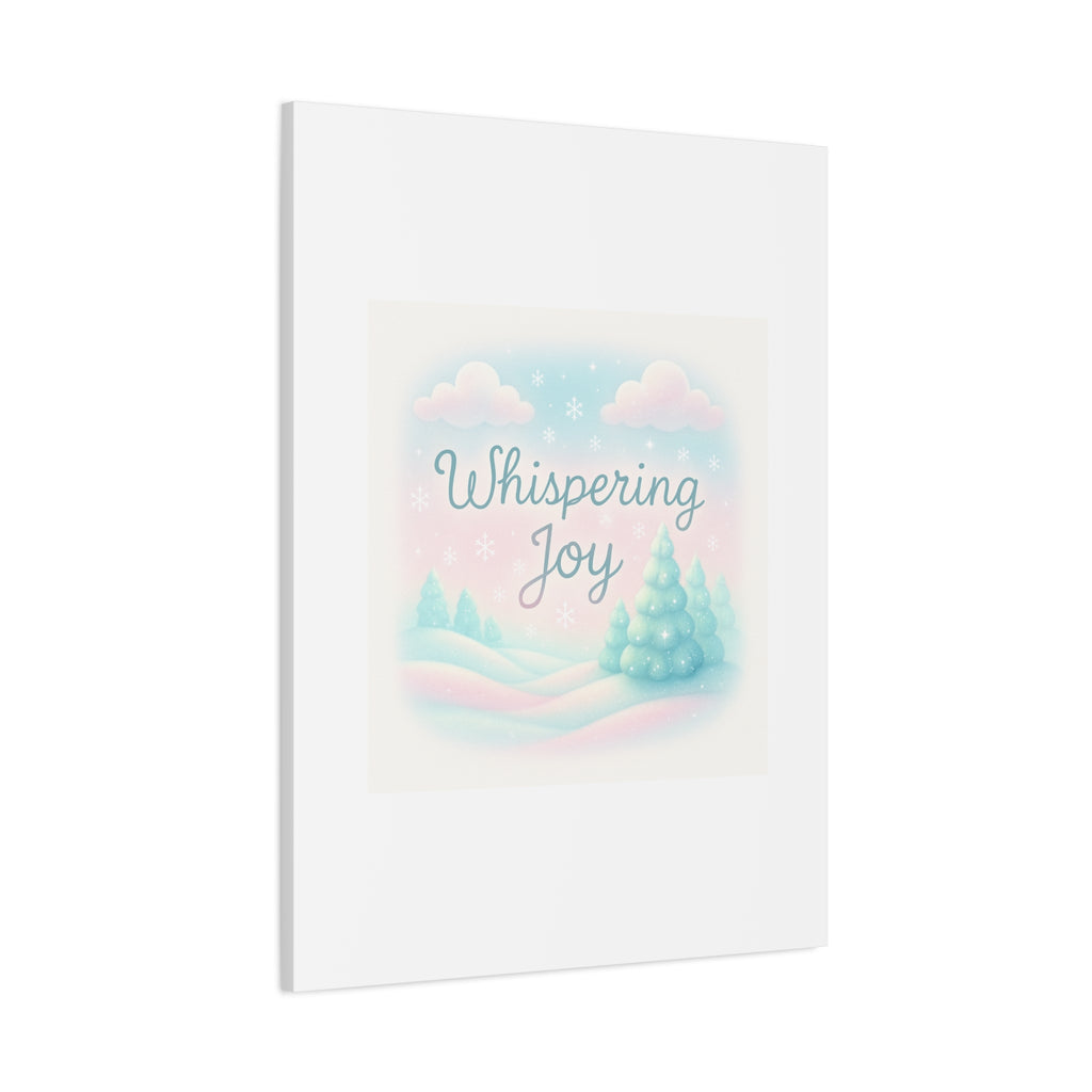 Canvas Wall Art — "Whispering Joy" Pastel Winter Landscape