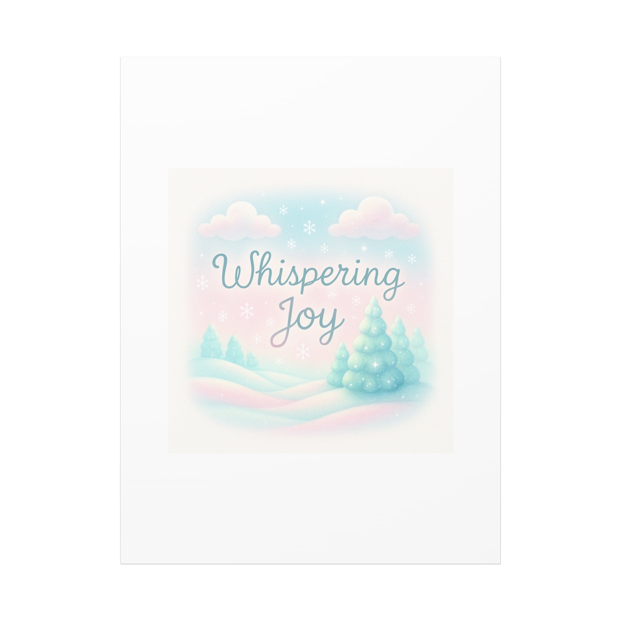 Canvas Wall Art — "Whispering Joy" Pastel Winter Landscape