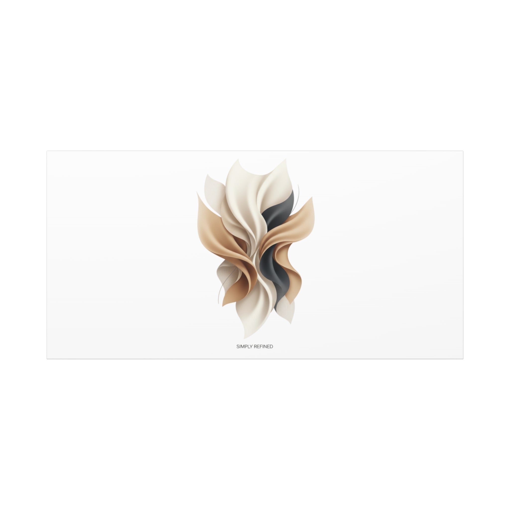 Neutral Abstract Bloom Canvas, Matte Stretched Canvas | Quiet Luxury, Minimalist Wall Art