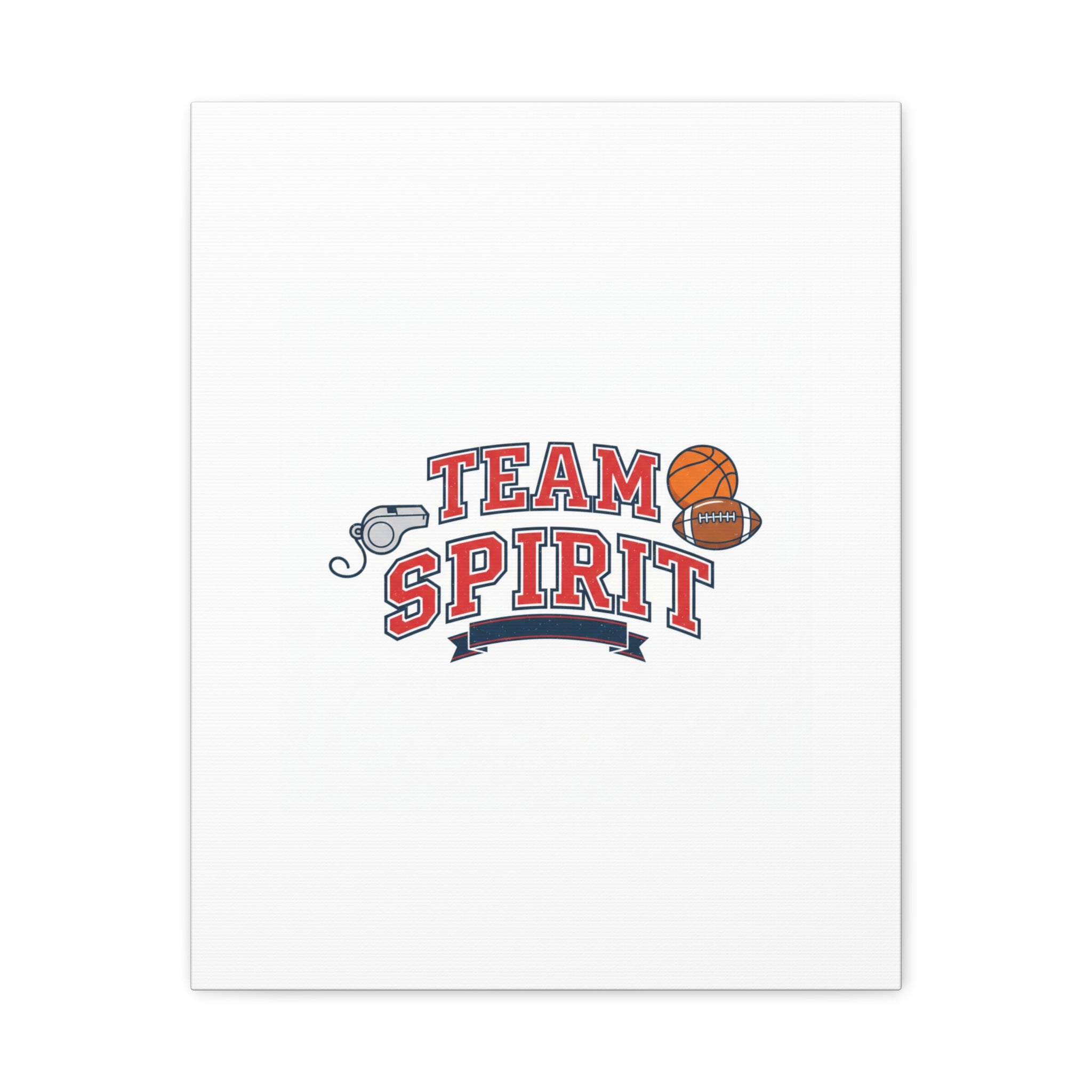 Team Spirit varsity crest Canvas