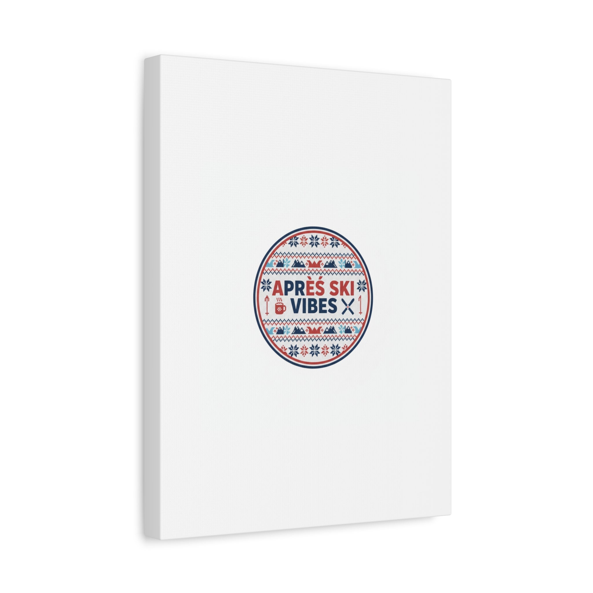Après Ski Vibes Canvas, Fair Isle Ski Lodge Wall Art | Mountain Chalet Decor