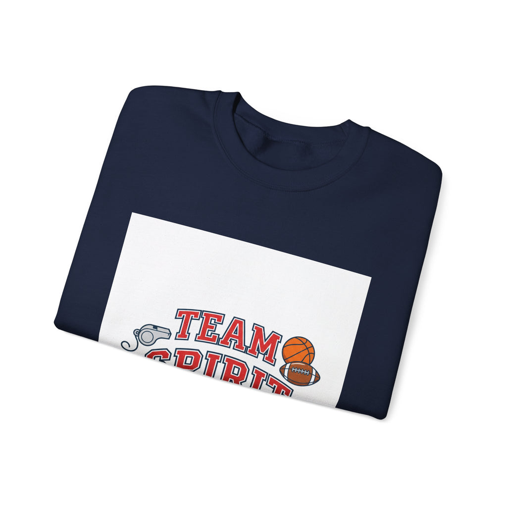 Team Spirit Crewneck Sweatshirt | Varsity/Collegiate, Athletic Block Letter