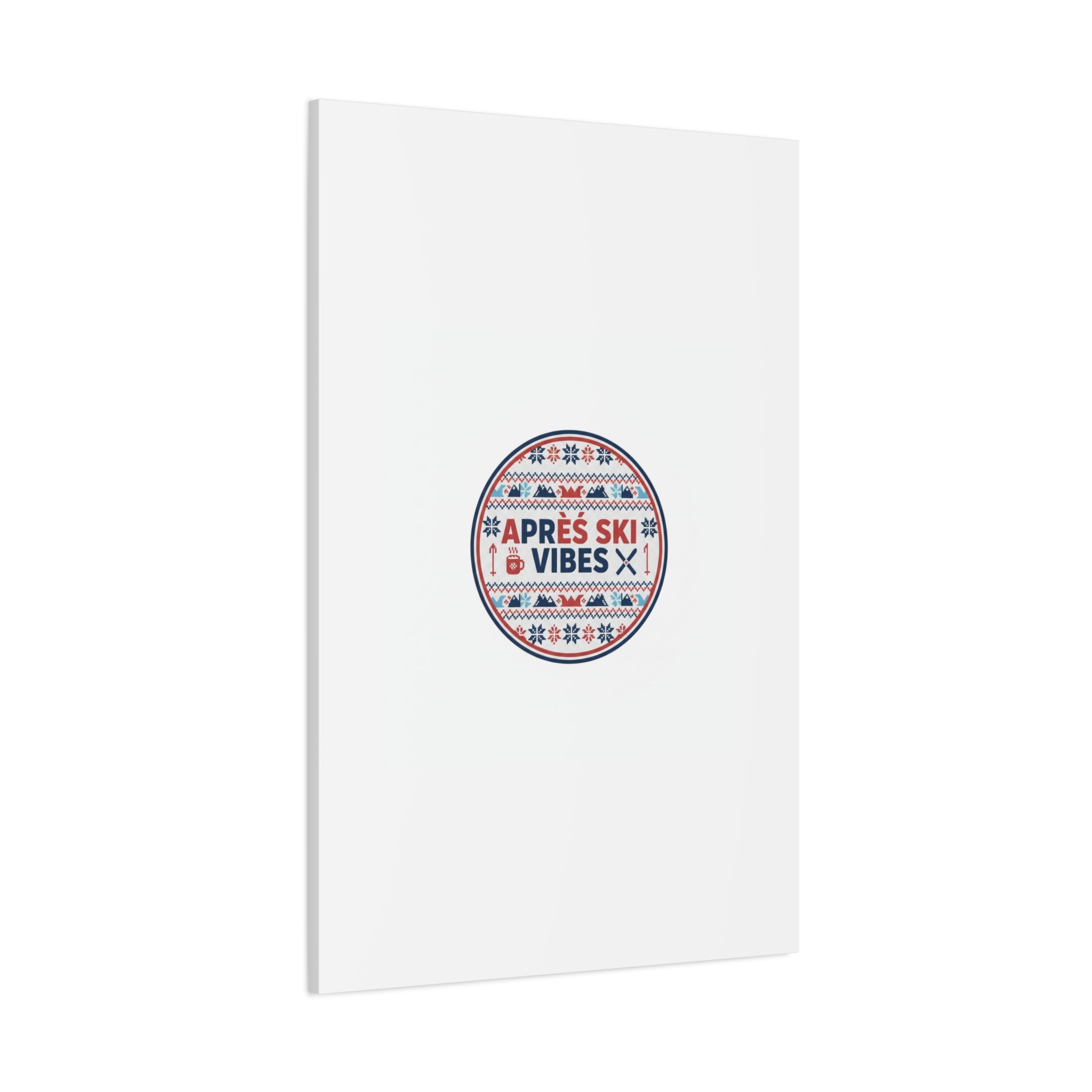 Après Ski Vibes Canvas, Fair Isle Ski Lodge Wall Art | Mountain Chalet Decor
