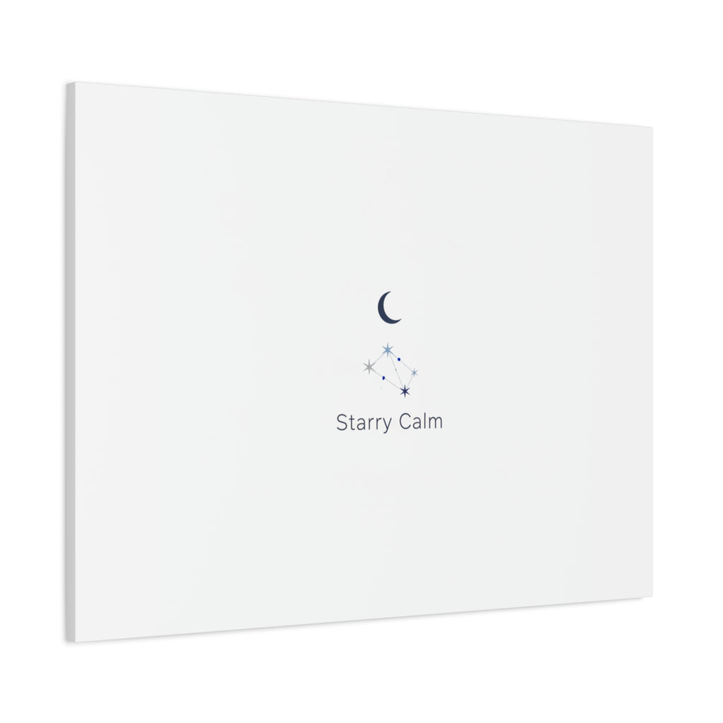 Starry Calm Moon & Constellation Canvas, minimal astrology art print