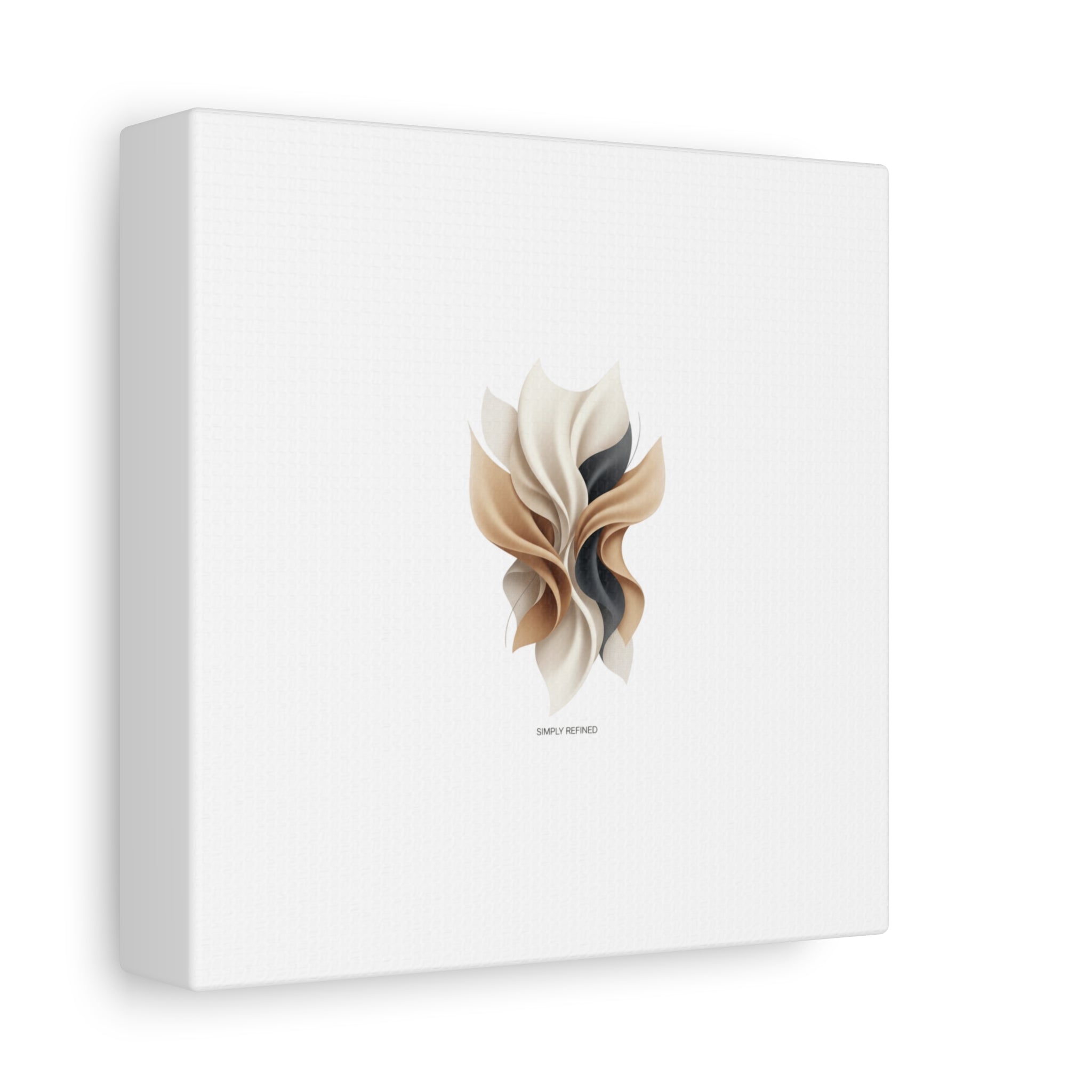 Neutral Abstract Bloom Canvas, Matte Stretched Canvas | Quiet Luxury, Minimalist Wall Art
