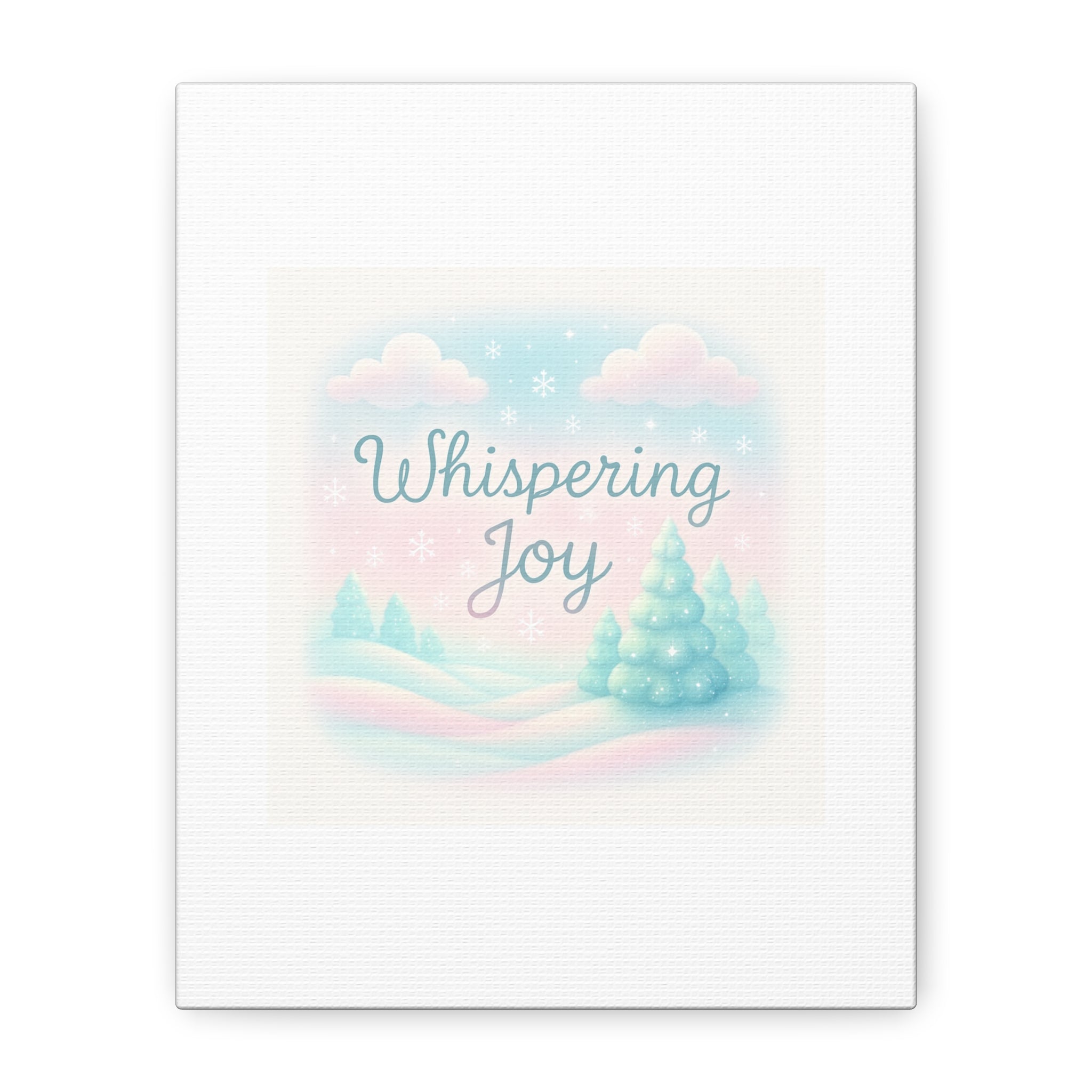 Canvas Wall Art — "Whispering Joy" Pastel Winter Landscape
