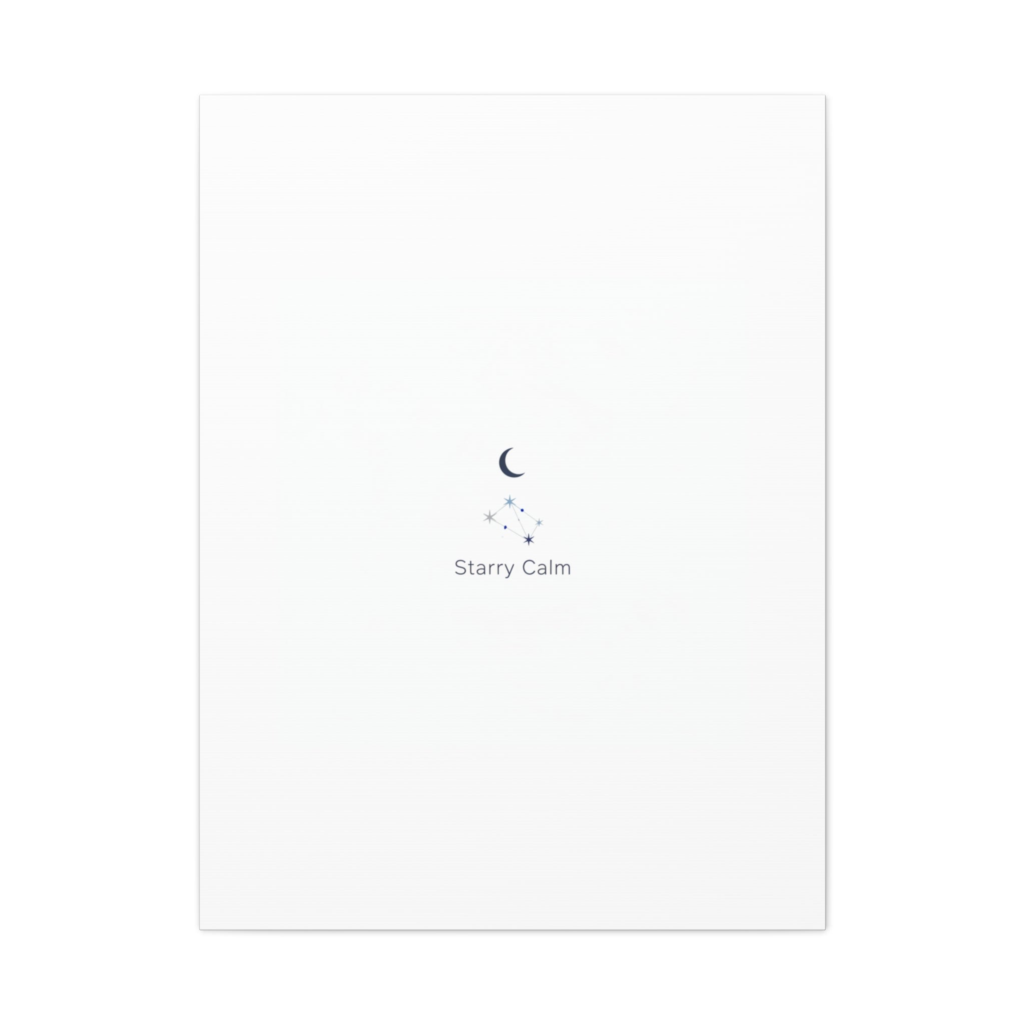 Starry Calm Moon & Constellation Canvas, minimal astrology art print