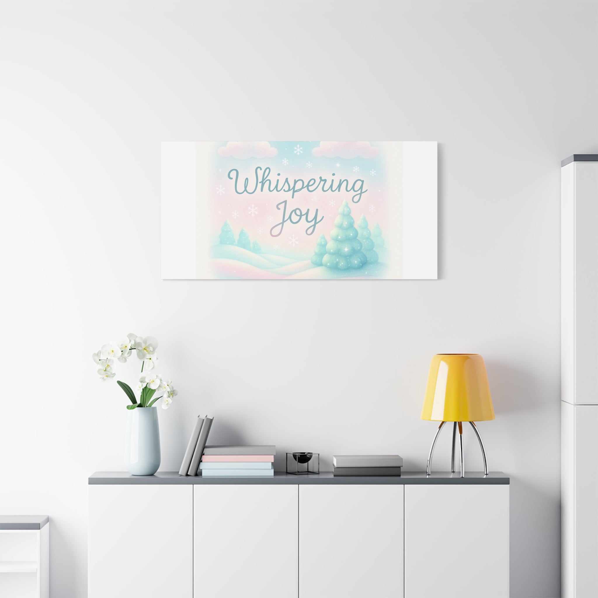 Canvas Wall Art — "Whispering Joy" Pastel Winter Landscape