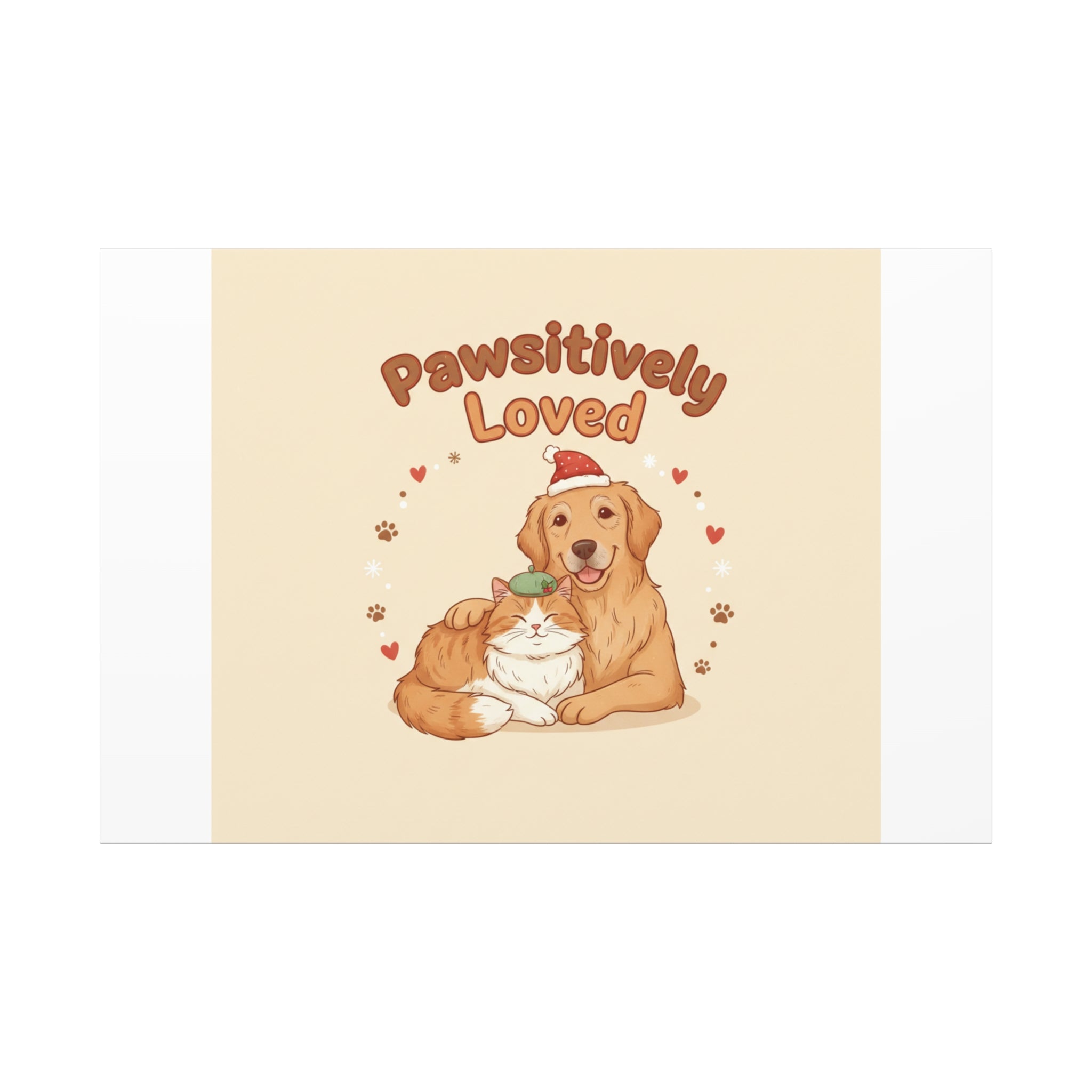 Pawsitively Loved Canvas, Pet Holiday Wall Art | Senior Dog Christmas Decor