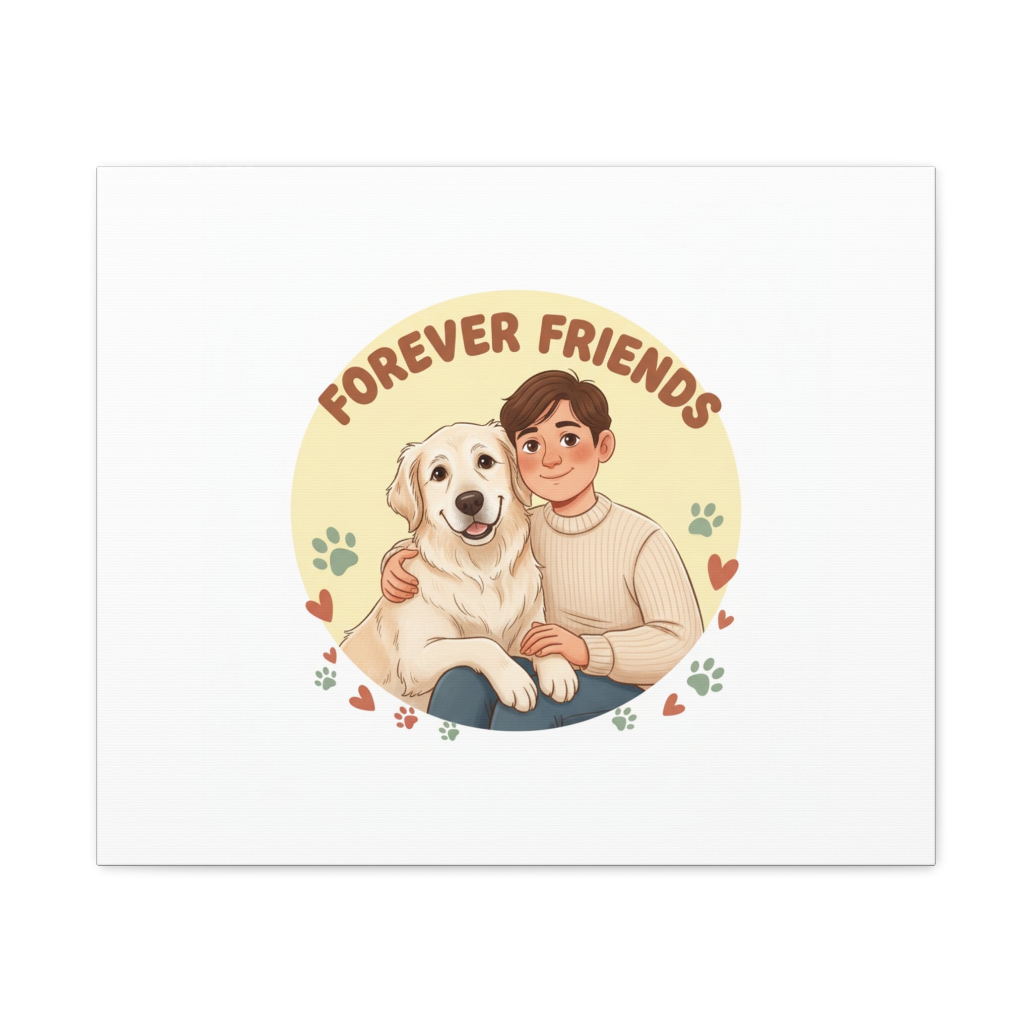 Forever Friends Dog Wall Art, Pet Canvas, Senior Dog Print | Pet-Centric Holiday
