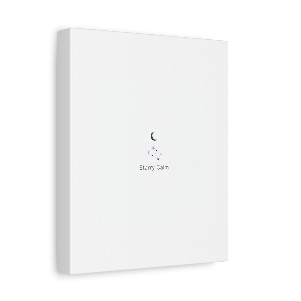 Starry Calm Moon & Constellation Canvas, minimal astrology art print