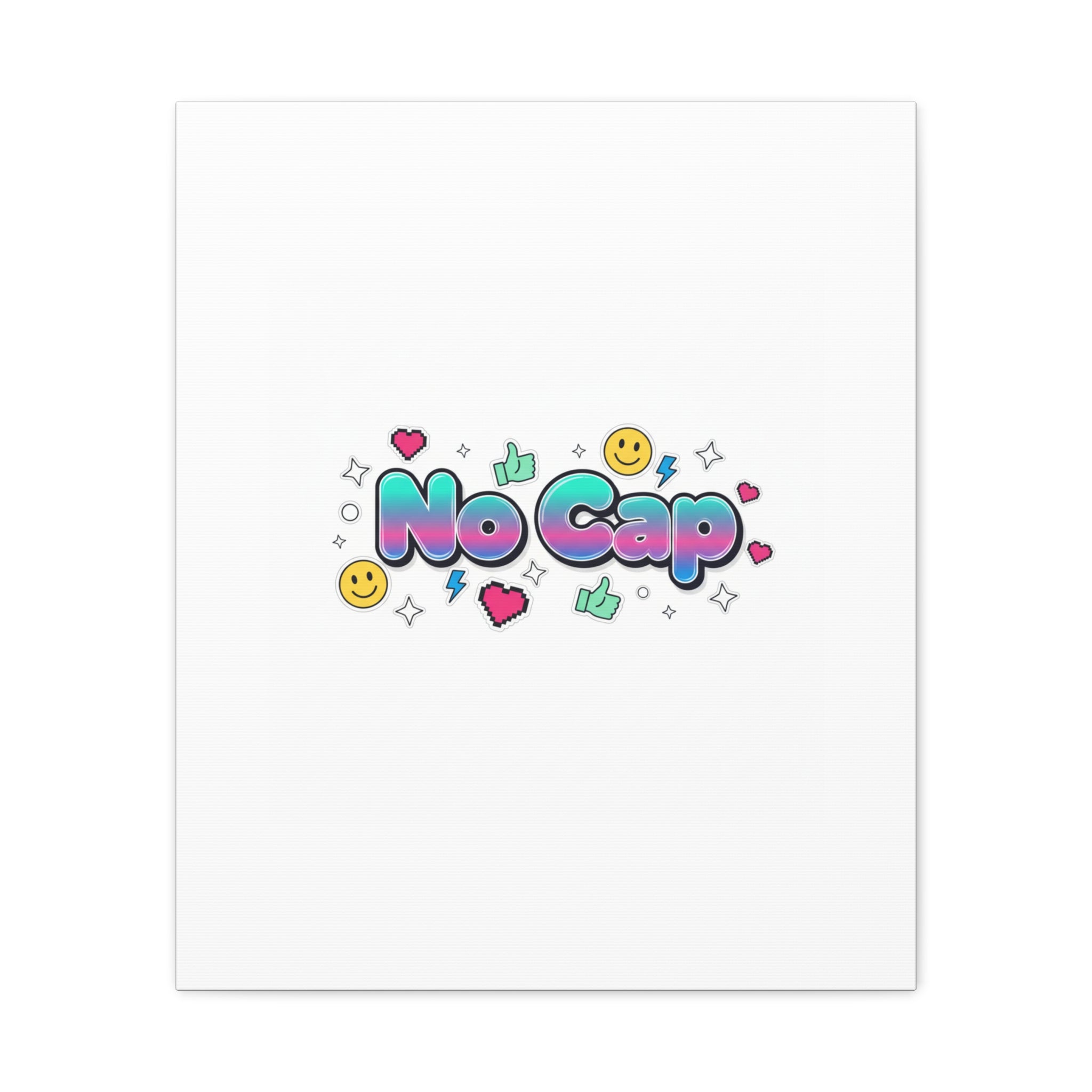 No Cap Canvas | Gen-Z Slang, Internet Lingo Wall Art