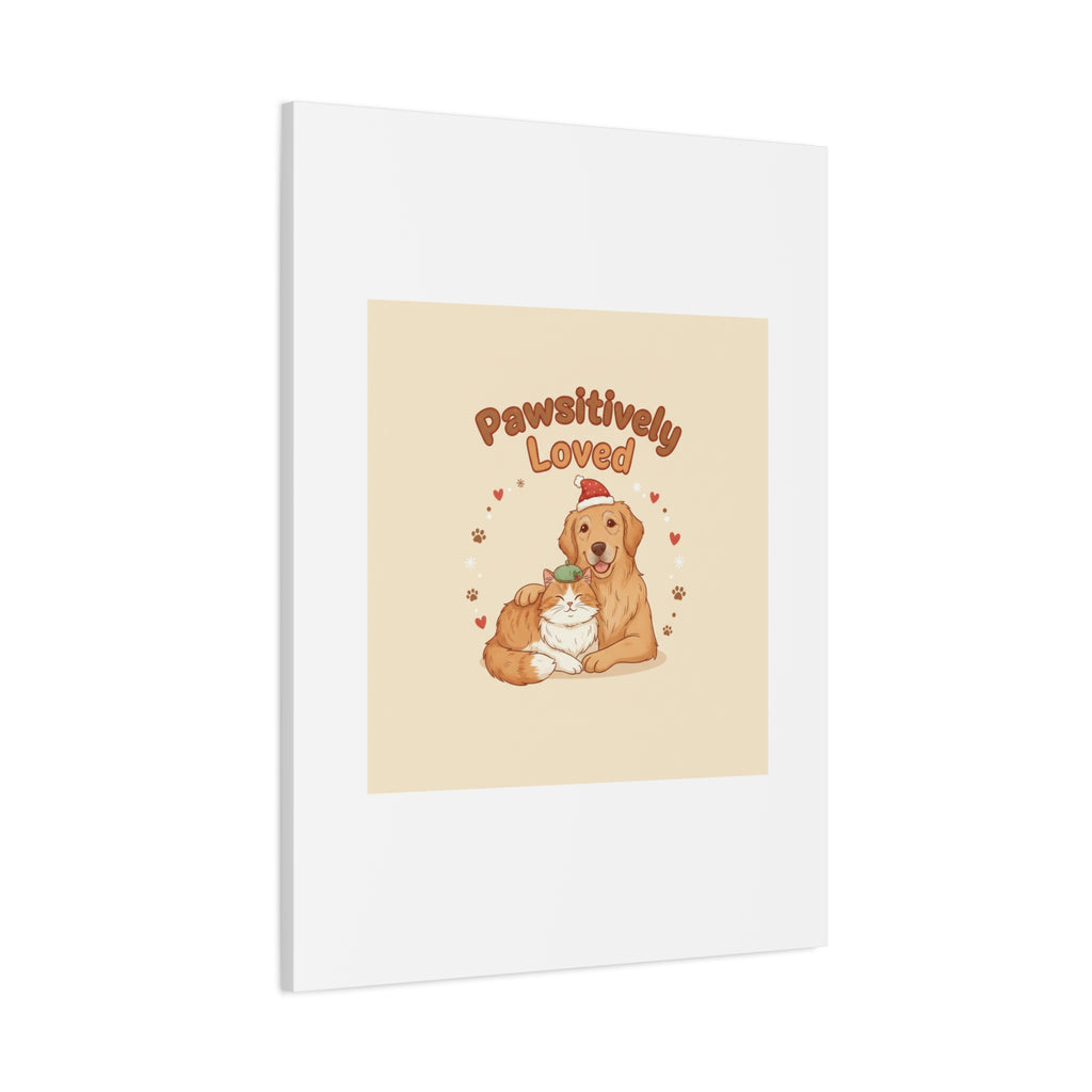 Pawsitively Loved Canvas, Pet Holiday Wall Art | Senior Dog Christmas Decor